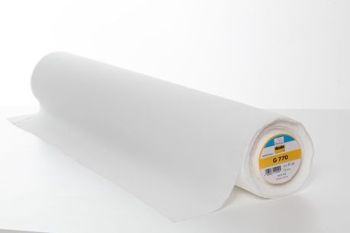 White Fusible Woven Bi Elastic Vilene Vleiseline 75cm wide