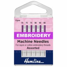 Hemline Embroidery Machine Needles - Mixed