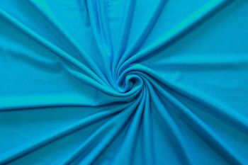 Ex Designer Soft Viscose Jersey Plain - Bright Turquoise 