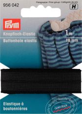 Prym Buttonhole Elastic Smooth 18mm Black