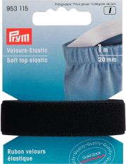 Prym Soft Top Elastic 20mm Black 1m